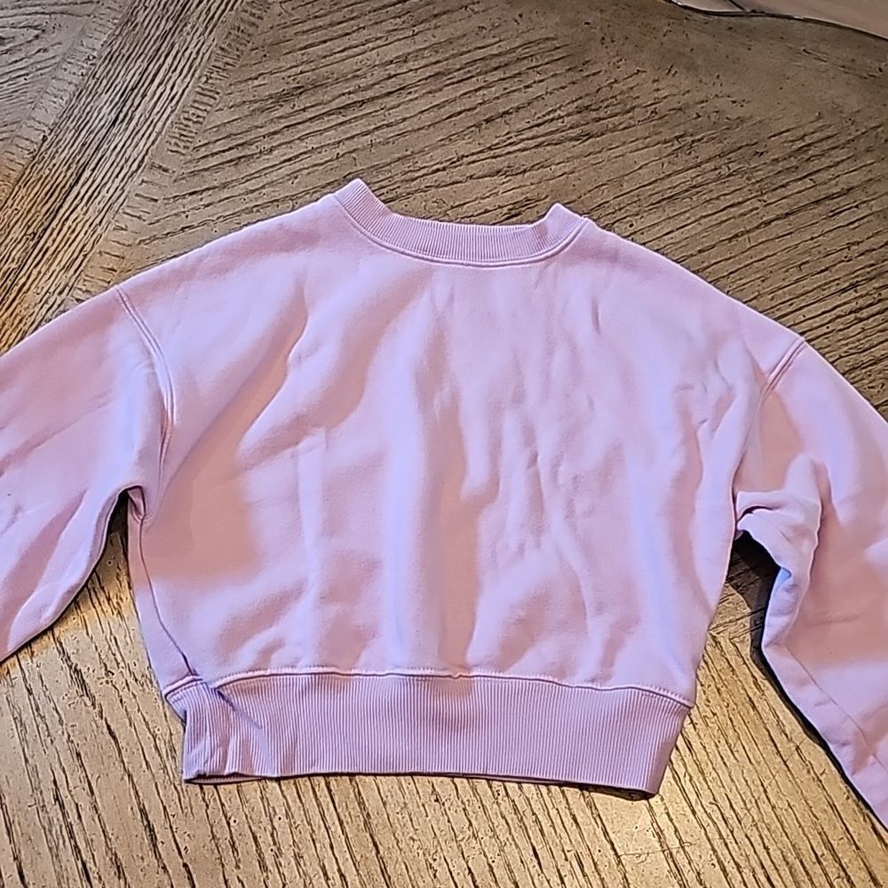 Girls XS lavender Pink crop sweater Wild Fable